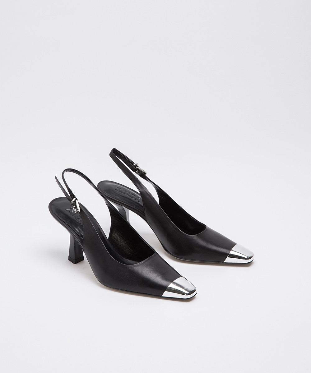 toe cap slingbacks