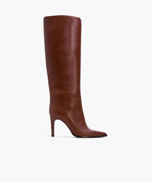 Tan calf clearance high boots